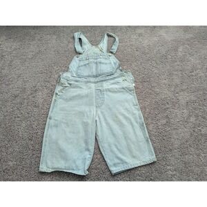 GET Jumpsuit Womens Medium Romper Shorts Denim Blue Adjustable‎ Strap